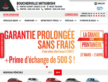 Tablet Screenshot of bouchervillemitsubishi.ca